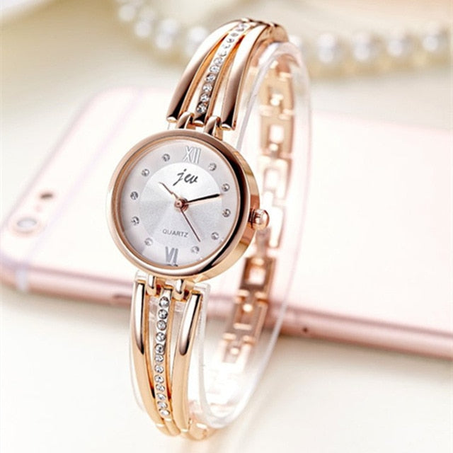 Rhinestone Watches Women Luxury Brand Stainless Steel Bracelet watches