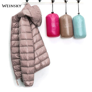 Winter Women Ultralight Thin Down Jacket