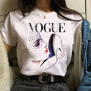 Vogue princess t shirt aesthetic women fashion girls 90s t shirt harajuku ulzzang print graphic summer t shirt top tee female