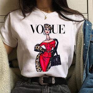 Vogue princess t shirt aesthetic women fashion girls 90s t shirt harajuku ulzzang print graphic summer t shirt top tee female
