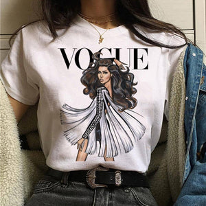 Vogue princess t shirt aesthetic women fashion girls 90s t shirt harajuku ulzzang print graphic summer t shirt top tee female