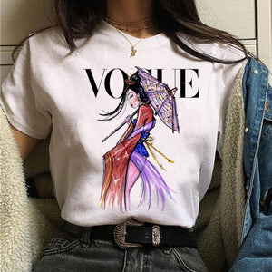 Vogue princess t shirt aesthetic women fashion girls 90s t shirt harajuku ulzzang print graphic summer t shirt top tee female