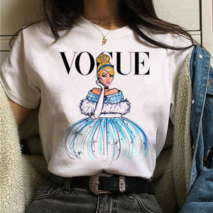 Vogue princess t shirt aesthetic women fashion girls 90s t shirt harajuku ulzzang print graphic summer t shirt top tee female