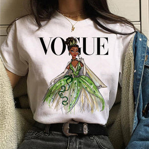 Vogue princess t shirt aesthetic women fashion girls 90s t shirt harajuku ulzzang print graphic summer t shirt top tee female