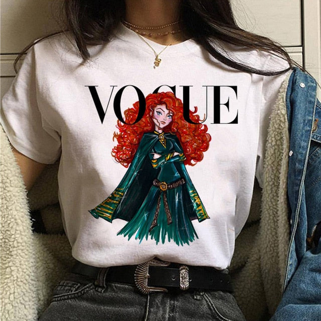 Vogue princess t shirt aesthetic women fashion girls 90s t shirt harajuku ulzzang print graphic summer t shirt top tee female
