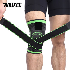 AOLIKES 1 pieces 2019 knee support professional protection sport breathable knee pad bandage knee pad basketball Tennis cycling