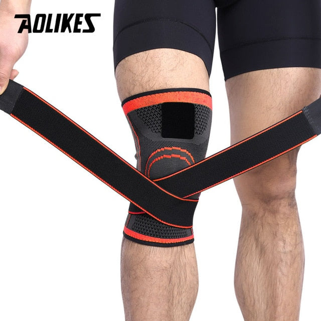 AOLIKES 1 pieces 2019 knee support professional protection sport breathable knee pad bandage knee pad basketball Tennis cycling