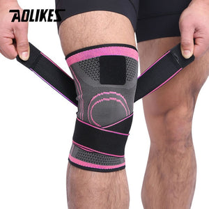 AOLIKES 1 pieces 2019 knee support professional protection sport breathable knee pad bandage knee pad basketball Tennis cycling
