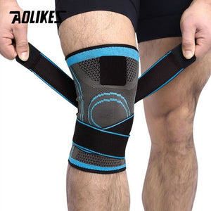 AOLIKES 1 pieces 2019 knee support professional protection sport breathable knee pad bandage knee pad basketball Tennis cycling