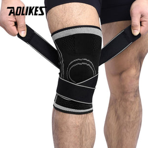 AOLIKES 1 pieces 2019 knee support professional protection sport breathable knee pad bandage knee pad basketball Tennis cycling