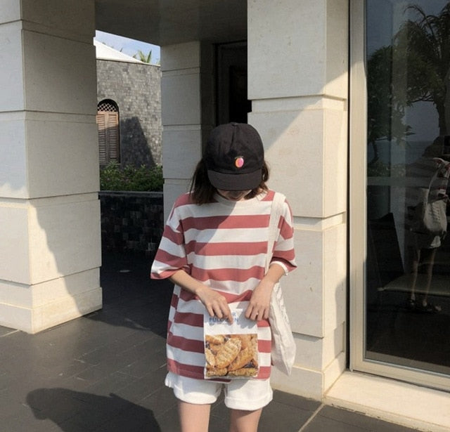 Harajuku Striped Shirt Streetwear for Women 2020 Korean Style Long Sleeve Vogue Camisa Mujer Autumn Plus Size Women Shirt