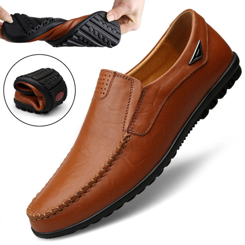 Genuine Leather Men Casual Shoes Luxury Brand 2019 Mens Loafers Moccasins Breathable Slip