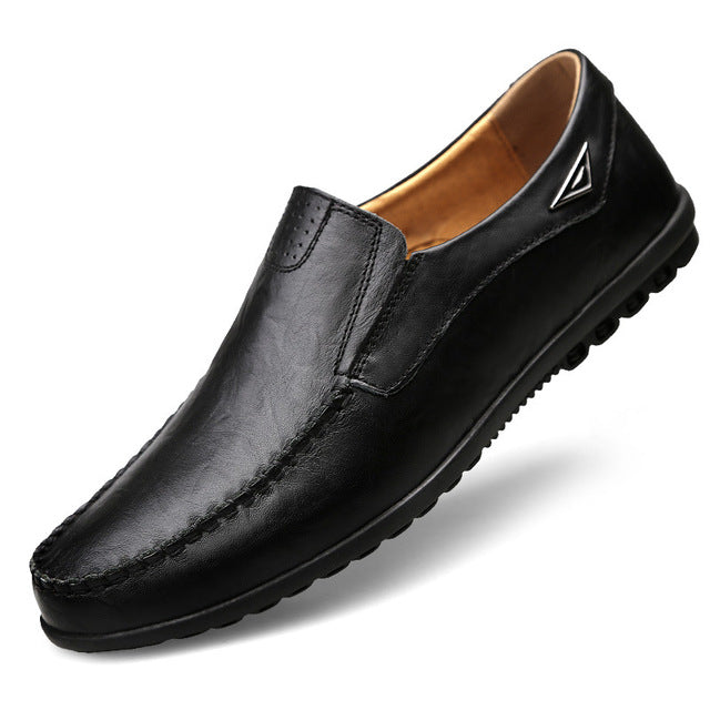 Genuine Leather Men Casual Shoes Luxury Brand 2019 Mens Loafers Moccasins Breathable Slip