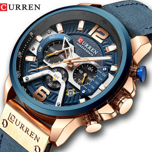 Casual Sport Watches for Men Blue Top Brand